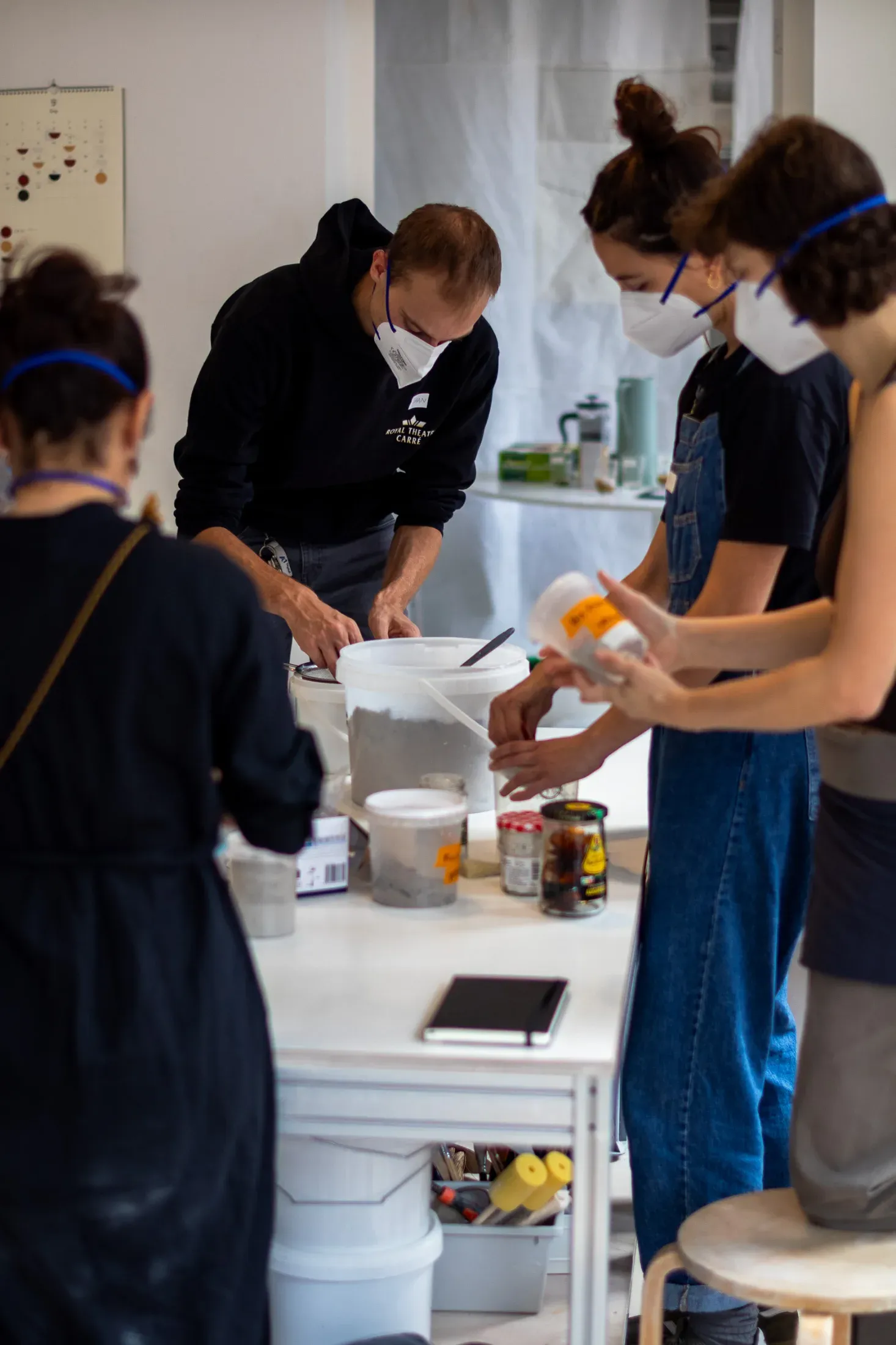 Assembling Glazes with vuur collective repair workshop with vuur collective at Reparatie Remise, Amsterdam — photo 7